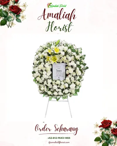 Krans Bunga Duka Cita di Lebeteng